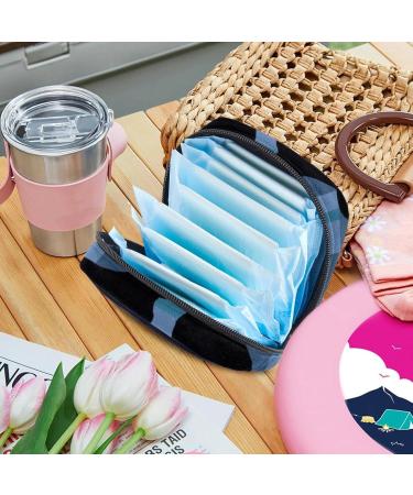 Night Black Cat Silhouette Sanitary Napkin Storage Bag | Stylish Period Bag for Women & Teens | Menstrual Cup Pocket & Document Holder - Buy Online on GoSupps.com