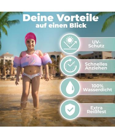 Kidverse Waterproof Bathing Cap for Girls - Anti-Slip UV Protection Swimming Cap for Kids - 100% Tearproof Bath Hood - Pink - Buy Online on GoSupps.com