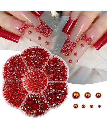 Unique Half Beads Nail Art Accessories Unique Nail Craft Decoration for Beautiful Women Nails - Buy Online on GoSupps.com