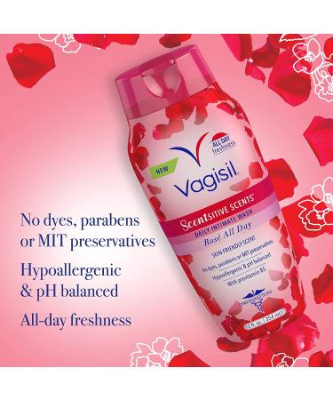 Vagisil Scentsitive Scents Daily Intimate Feminine Wash - Rose All Day, 12 Fl Oz - Buy Online on GoSupps.com