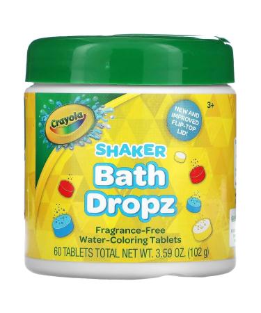Crayola Color Bath Dropz 60 Tablets 3.59 Ounce Jar Unscented