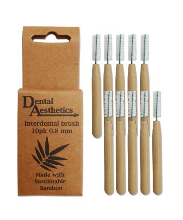 Bamboo Interdental Brushes Bamboo Handle Eco-Friendly 0.8mm 10 Pack - Buy Online on GoSupps.com