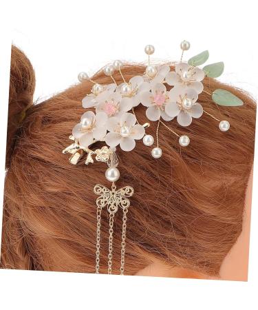 FRCOLOR 2 Pairs antique hairpin headdress flower hair clips hair clips for styling sectioning hair charms wedding hair pearl hair accessories Chinese hair clip alloy Hanfu bride vintage - Buy Online on GoSupps.com
