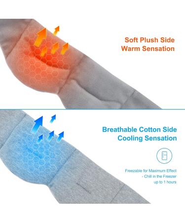 Weighted Hot/Cold Therapy Sleep Mask for Pain Relief and Better Sleep - Gray - Buy Online on GoSupps.com