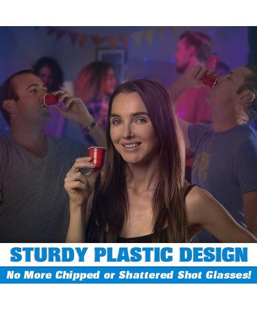 GoPong 2oz Plastic Shot Cups - 200 Pack, Disposable Mini Party Cups in Red - Buy Online on GoSupps.com