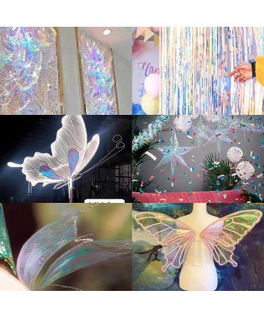 shareluck 1 Roll 50ft Iridescent Cellophane Wrap Easter-Rainbow Wrapping Film (50' Long x 17" Wide) Colored Film Roll to Wrap Gift Baskets  Flower  DIY Craft for Holiday  Christmas  Decor. Iridescent-pink 17"Wide x 50'Long - Buy Online on GoSupps.com