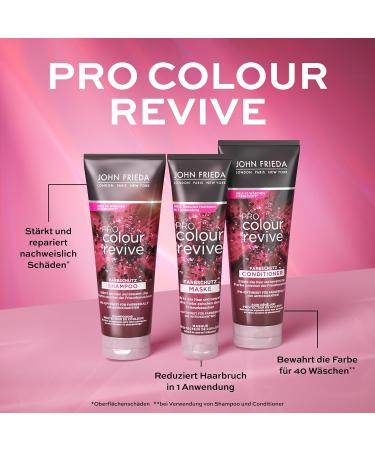  John Frieda John Frieda PRO Colour Revive Colour Protection Conditioner - 250ml Capacity - pH Optimised for Colour Retention - Strengthens Hair - Preserves Color Between - Buy Online on GoSupps.com