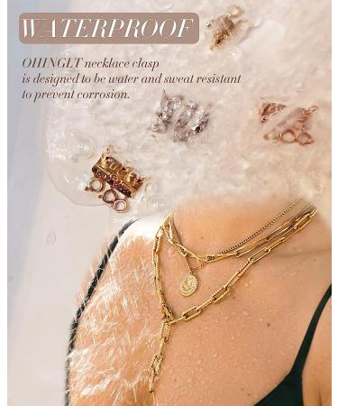 Lucky Necklace Layering Clasps Separator | 18K Gold & Silver Plated Triple Necklace Clasps for Women | Stackable Chains Closure - Buy Online on GoSupps.com