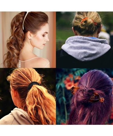 3 Piece Banana Hair Clip Set - Vintage Female Hair Accessories for Girls - Thick Hairpin Comb Tool - Beauty Fashion Clips - White Black Brown - Buy Online on GoSupps.com