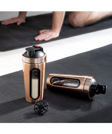 Navaris 750ml Stainless Steel Protein Shaker Bottle - Copper Fitness Mug for Smoothies & Protein Shakes - Perfect for Training & Sports - Buy Online on GoSupps.com