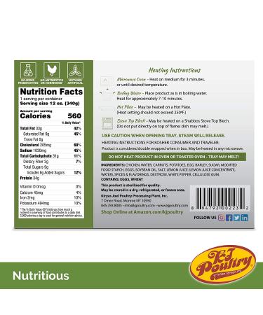 Kosher MRE Bone In Chicken & Kugel (3 Pack) - Fully Cooked Entree for Travel, Camping & Emergency Survival - Buy Online on GoSupps.com