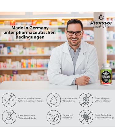 High Dose Multivitamin Capsules - 23 Essential Vitamins & Minerals - 120 Vegetarian Capsules for 4 Months - Buy Online on GoSupps.com