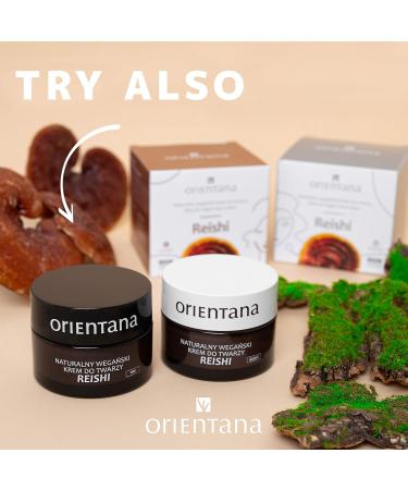 Orientana Reishi Day Cream - Vegan Anti-Aging Moisturizer for Mature Skin | 98% Natural Organic Facial Care | Reduces Folds & Pigment Spots - 50ml - Buy Online on GoSupps.com