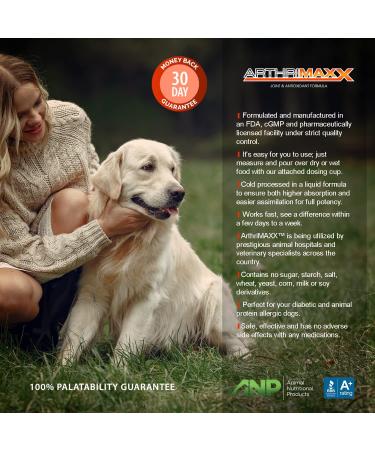 ArthriMAXX 32oz Joint Supplement for Dogs - Natural Anti-Inflammatory with Glucosamine & Chondroitin - Buy Online on GoSupps.com