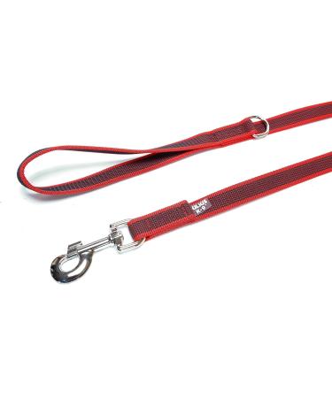 IDC Color & Gray Rubberized Dog Leash - 20mm x 2m with Loop & D-Ring - Red-Grey | Durable & Stylish International Shipping - Buy Online on GoSupps.com