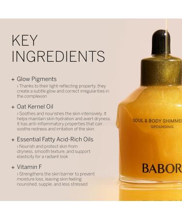 BABOR Soul & Body Shimmer Oil with Vitamin F for Supple and Smooth Skin, Fatty Acids & Plant Oils for Nourished Skin with Radiant Effect, 3.38 fl oz - Buy Online on GoSupps.com