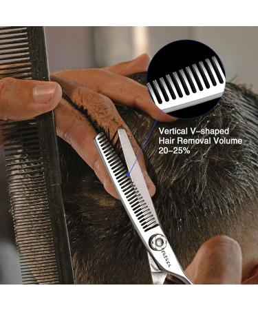 6 Inch Professional Hair Thinning & Cutting Shears Kit | Cobalt Stainless Hairdressing Scissors | Sharp Edge Barber Scissors with Ergonomic Grip for Salon & Home Use - Buy Online on GoSupps.com
