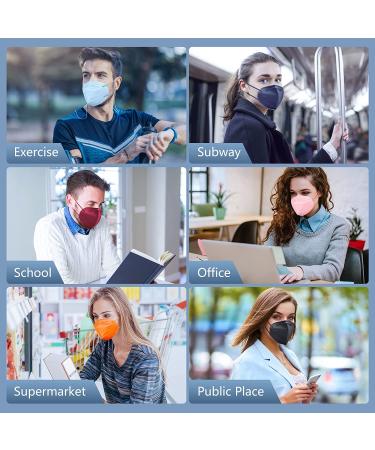 HALIDODO Individually Wrapped 60 Packs KN95 Face Mask - 5-Ply Black Safety Mask with Over 95% Filtering - Buy Online on GoSupps.com
