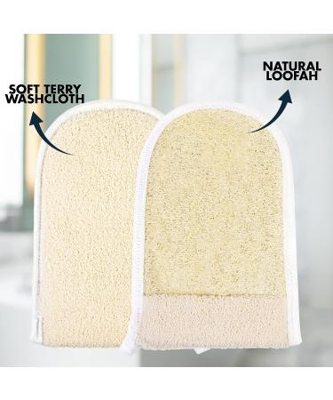 Jairestone Dual-Sided Exfoliating Body Scrubbing Loofah Sponge for Men & Women - Turkish Shower Loufa - Deep Exfoliator Bath Glove Pad - Improves Skin Texture - Buy Online on GoSupps.com