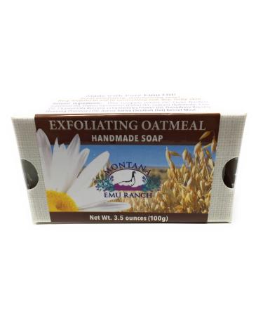 Montana Emu Ranch - Exfoliating Oatmeal Handmade Soap 3.5 Ounce Bar - Made with Pure Emu Oil