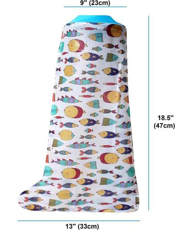 Waterproof Kids Cast Cover for Showering - Reusable Protector with Cute Fish Design | Toddler-Little Kid Size - Buy Online on GoSupps.com