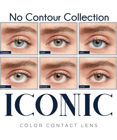 Buy Iconic Colored Contact Lenses Lime - Natural Light Green & Yellow - Monthly Wear for All Eyes - 1 Pair - Buy Online on GoSupps.com