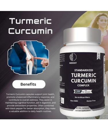Turmeric Curcumin 1000mg Herbal Extract with BioPerine 120 Capsules 120 Count (Pack of 1) - Buy Online on GoSupps.com