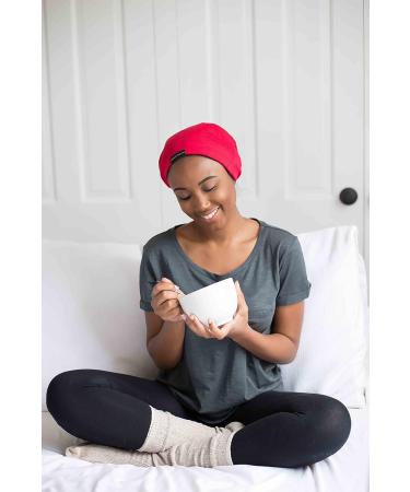Grace Eleyae GE Sleep Cap | Red Slap Silky Beanie Hat for Curly Hair Women - Buy Online on GoSupps.com