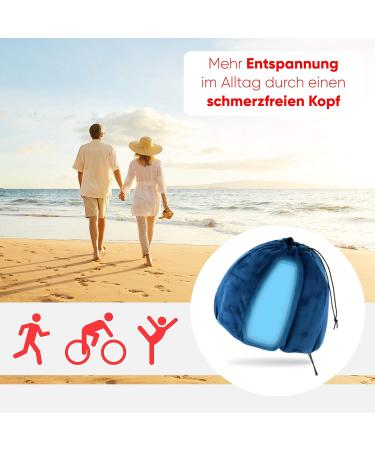 IceHOF Cooling Cap with 8 Packs - Gentle Fabric Hat for Chemo Migraine & Headache Relief - Hair Opening & Rubber Cinder Design - Buy Online on GoSupps.com