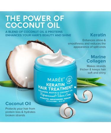 MAREE Hair Mask for Damaged Hair - Deep Conditioning Keratin Treatment for Hydration Repair & Growth | Ultimate Care for Dry Damaged Hair - Buy Online on GoSupps.com
