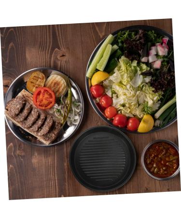 Zerodeko Non Stick Frying Pan Ceramic Frying Pan Outdoor Cookware Square Dinner Plates Non-Stick Frying Pan Meats Camping Pan Portable Charcoal Grill Flat Gas Stoves Oven Aluminum 21.50X21.50X2.50CM Black - Buy Online on GoSupps.com