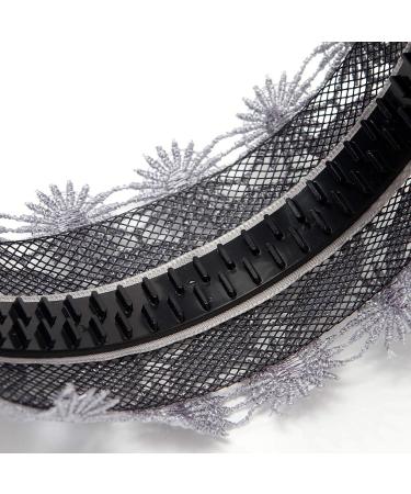 LONEEDY Non-Slip Multicolor Lace Headband Wide-Head Cutout Hard Headbands for Women and Girls (Sun flower) - Buy Online on GoSupps.com