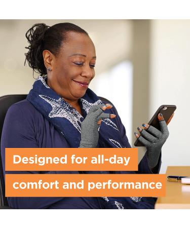 IMAK Compression Arthritis Gloves Medium - Premium Arthritic Joint Relief for Rheumatoid & Osteoarthritis - All-Day Comfort - Ease of Use Commended by The Arthritis Foundation - Grey (1 Pack) - Buy Online on GoSupps.com