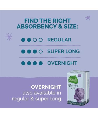 Seventh Generation Ultra Thin Overnight Pads with Wings - Chlorine Free - 28 Count - Buy Online on GoSupps.com