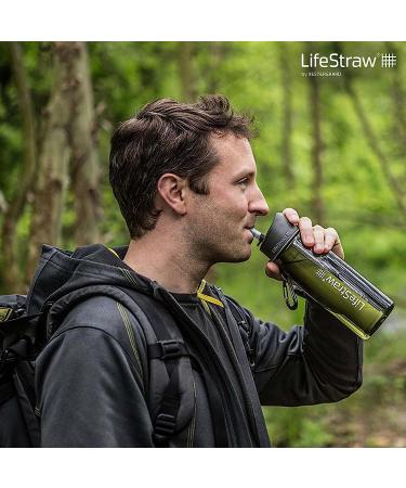 LifeStraw Go Bottle 2-Stage with Integrated 1 000 Liter LifeStraw Filter and Activated Carbon  Green  22oz Green 22oz - Buy Online on GoSupps.com