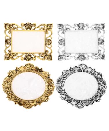 4 Pi ces Palette de M lange Vintage pour Ongles R sine Planche Lisse pour M lange de Pigments Facile Nettoyer Outil Portable pour Manucure et Pr sentation Artistique