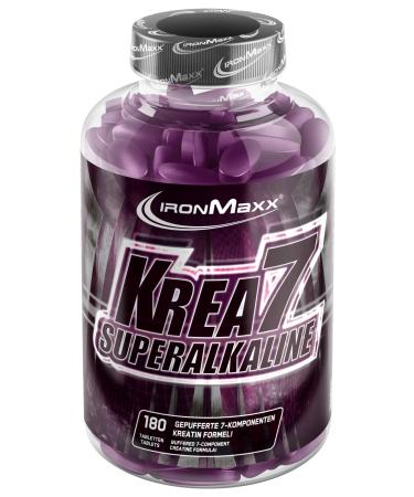 IronMaxx Krea7 Superalkaline Creatine Tablets - 180 pieces | high-dose 7-component formula | sugar-free 180 pieces (1 pack) - Buy Online on GoSupps.com