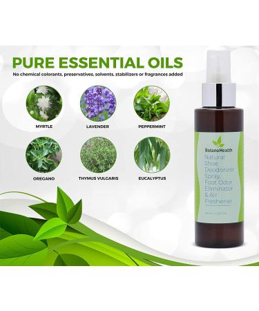 Organic Foot Spray Deodorizer with Vegan Essential Oils - Natural Odor Eliminator - Buy Online on GoSupps.com