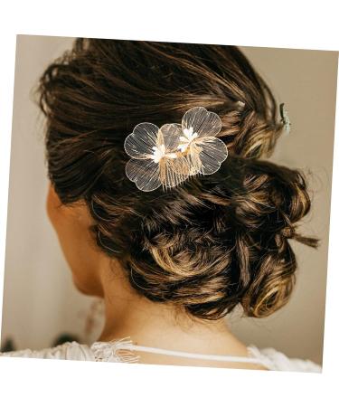 DRESSOOS flower hair accessories girl hair accessories bridal hair accessories headpiece for wedding decoration metal hair comb bridal hair accessory hair pin Hanfu alloy Hair up bride - Buy Online on GoSupps.com