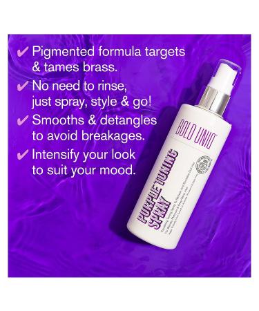 Purple Hair Mask & Toning Spray Bundle for Blonde, Platinum, Silver, Gray, Ash & Brassy Hair - Coconut Hair Mask Included - Paraben & Sulfate Free, Cruelty-Free & Vegan - Buy Online on GoSupps.com