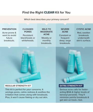 Paula's Choice CLEAR 3-Piece Acne Kit Includes Daily Cleanser 2% Salicylic Acid Exfoliant & Benzoyl Peroxide Treatment Prevents & Treats Mild to Severe Acne & Breakouts Fragrance-Free Set of 3 Full Size - Extra Strength - Buy Online on GoSupps.com