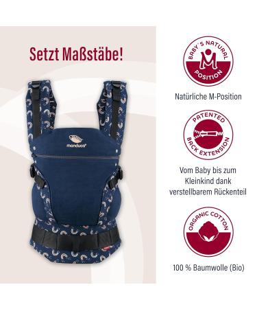 Manduca First Baby Carrier - Organic Cotton Ergonomic Carrier for Newborns & Toddlers (3.5-20 kg) - Rainbownight Rainbow Night Design - Buy Online on GoSupps.com