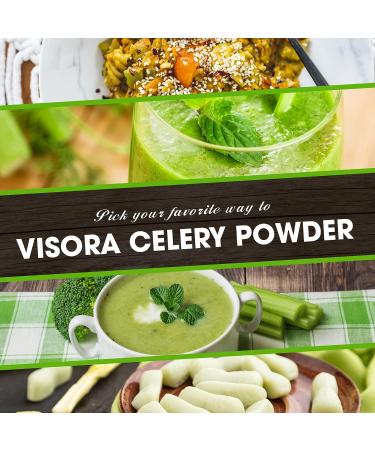 Visora Honey Celery Powder: Cleanse & Detoxify | Digestion & Immune Support | Antioxidant & Vitamin C Boost | Vegan (10 Servings) - Buy Online on GoSupps.com