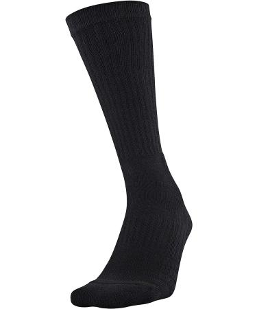 Under Armour Adult Training Cotton Crew Socks - 6 Pack, Black, Large - Buy Online on GoSupps.com