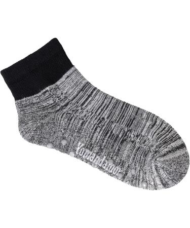 Yomandamor 5 Pairs Men's Bamboo Non-Slip Diabetic Low-Cut Socks (Size 10-13, Black) - Buy Online on GoSupps.com
