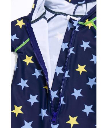 BONVERANO Baby Boys Swimsuit UPF 50+ Hooded One Piece Bathing Suit | 2-3 Years Yellow Star - Buy Online on GoSupps.com