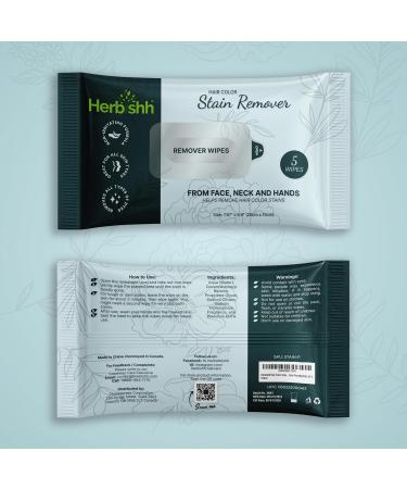 Herbishh Hair Color Stain Remover Wipes Gentle Formula for Dye Cleanup Easy Clean Hair Color Remover Wipes for Skin Travel Pack With 5 Wipes Safe and Skin-Friendly (Pack of 5) - Buy Online on GoSupps.com