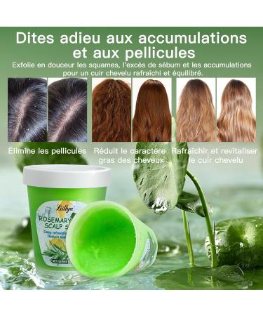 Gommage Cuir Chevelu au Romarin & Menthe Pousse Cheveux Shampoing Antipelliculaire 2-en-1 Exfoliant Shampoing Clarifiant Anti-d mangeaisons Cheveux Gras & Chute Scalp Scrub 250ml - Buy Online on GoSupps.com