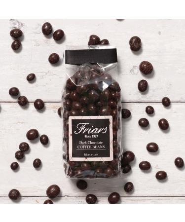 Friars Dark Chocolate Coffee Beans - 200G Bag | Special Costa Rica Coffee Beans Coated in Rich Chocolate | Gifts For Special Occasions & Gifts | Unusual Artisan Sweets | Suitable for Vegetarians