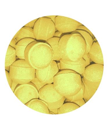 30 x Scented Bath Marbles Fizzers Mini Bombs in Gift Bag (Lemon)